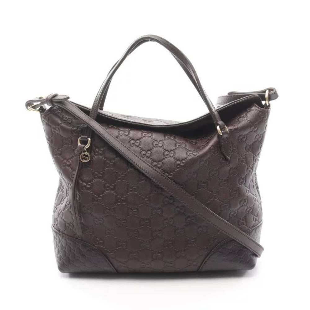 Gucci Bree Gucci Guccissima handbag leather brown